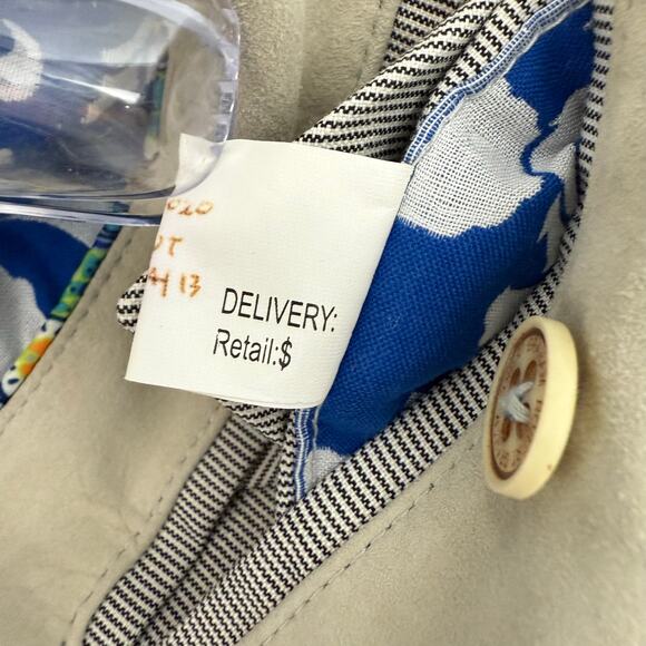 Robert Graham Casual Cream Suede Sport Coat Blazer Jacket Size 40 - Picture 8 of 16